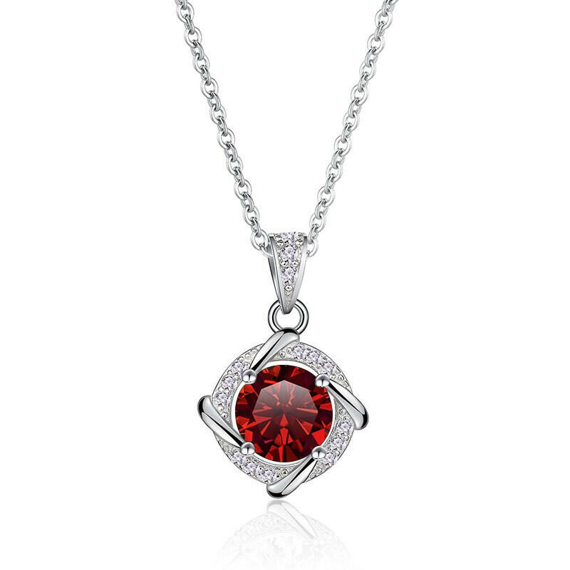 1.0 Ct Diamond Clavicle Pendant Necklace-Evani Naomi Jewelry