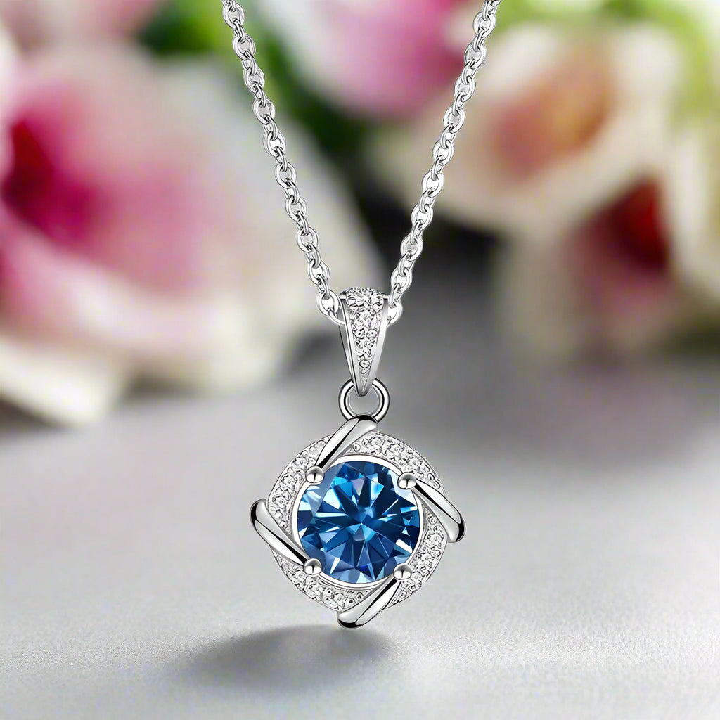 1.0 Ct Diamond Clavicle Pendant Necklace-Evani Naomi Jewelry