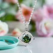 1.0 Ct Diamond Clavicle Pendant Necklace-Evani Naomi Jewelry