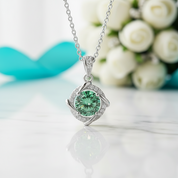 1.0 Ct Peridot Clavicle Pendant Necklace-Evani Jewelry