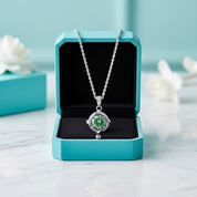 1.0 Ct Peridot Clavicle Pendant Necklace-Evani Jewelry