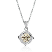 1.0 Ct Diamond Clavicle Pendant Necklace-Evani Naomi Jewelry