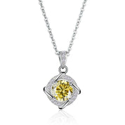 1.0 Ct Diamond Clavicle Pendant Necklace-Evani Naomi Jewelry
