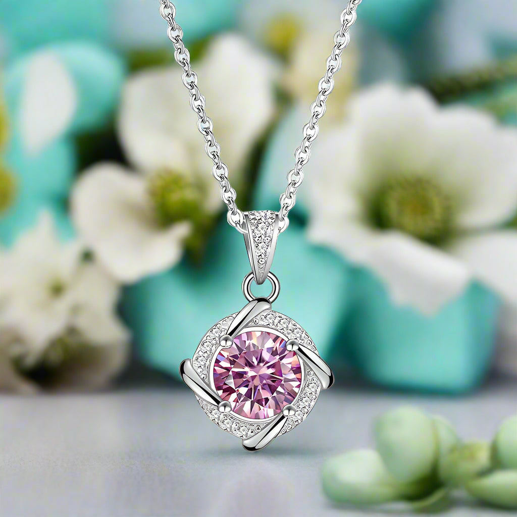 1.0 Ct Diamond Clavicle Pendant Necklace-Evani Naomi Jewelry