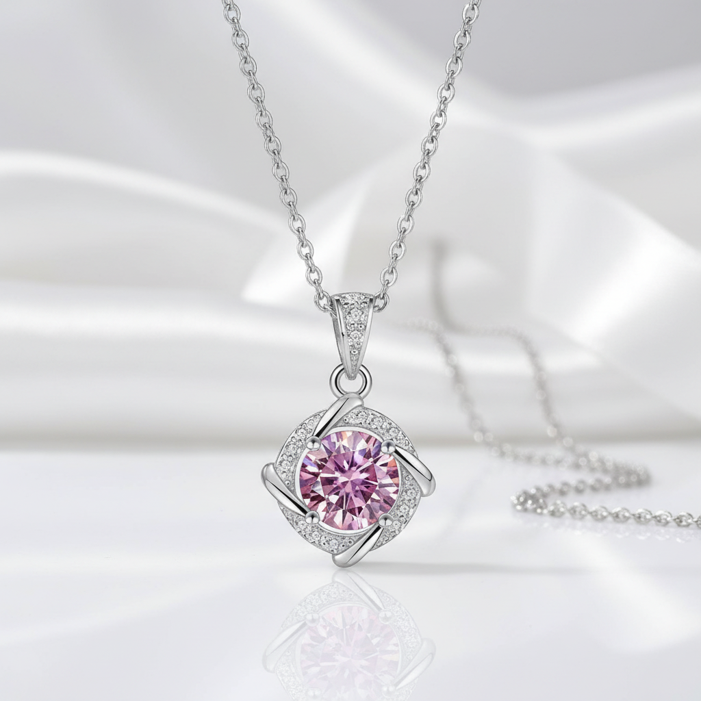 1.0 Ct Clavicle Tourmaline Birthstone Pendant Necklace