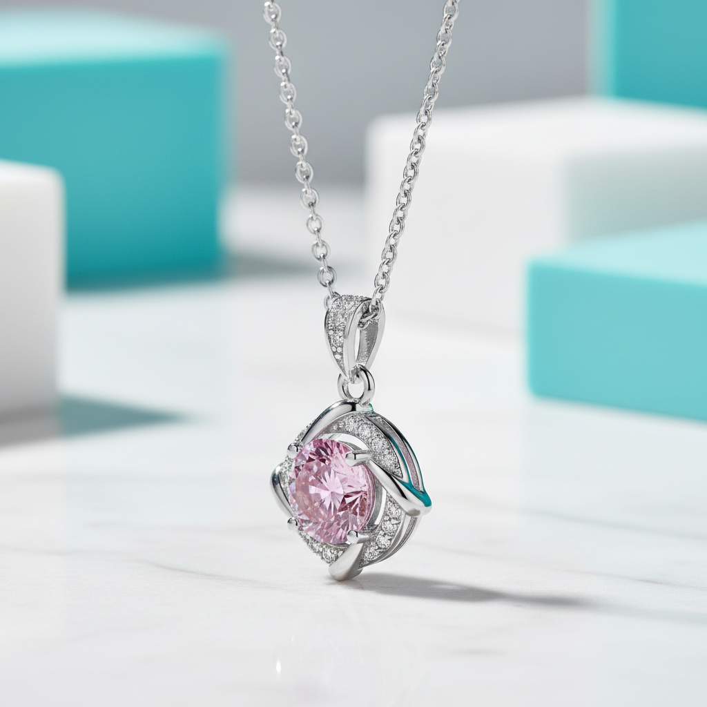 1.0 Ct Clavicle Tourmaline Birthstone Pendant Necklace - Evani Naomi Jewelry