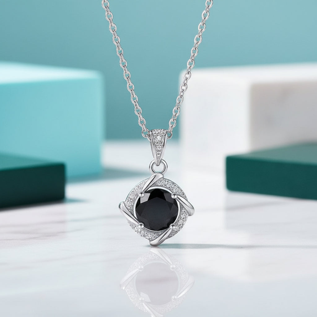 1.0 Ct Diamond Clavicle Pendant Necklace-Evani Jewelry