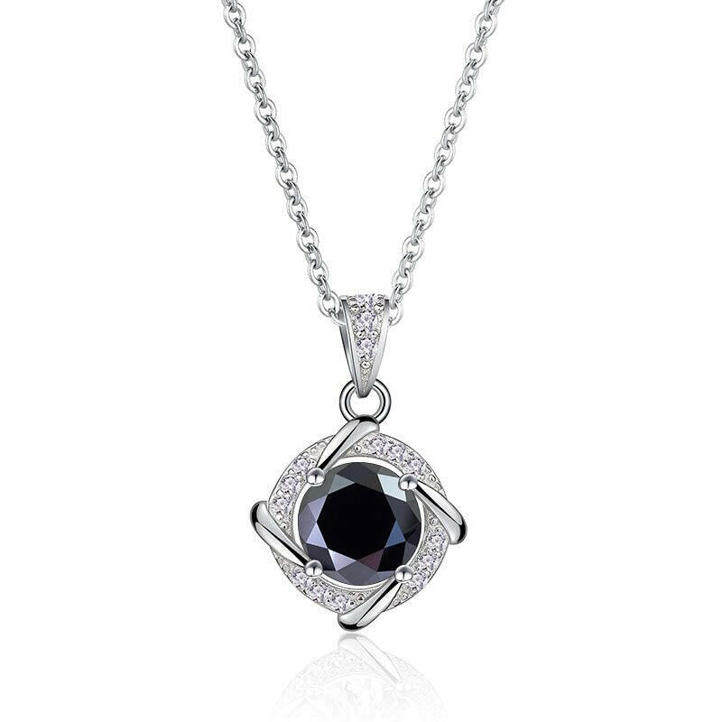 1.0 Ct Diamond Clavicle Pendant Necklace-Evani Naomi Jewelry