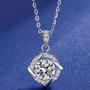 1.0 Ct Diamond Clavicle Pendant Necklace-Evani Naomi Jewelry