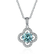 1.0 Ct Diamond Clover Pendant Necklace-Evani Naomi Jewelry
