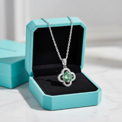 1.0 Ct Clover Peridot Birthstone Pendant Necklace-Evani Jewelry