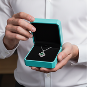 1.0 Ct Clover Peridot Birthstone Pendant Necklace-Evani Jewelry