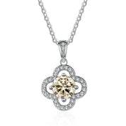 1.0 Ct Diamond Clover Pendant Necklace-Evani Naomi Jewelry