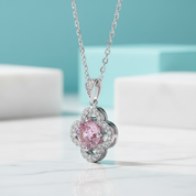 1.0 Ct Tourmaline Birthstone Clover Pendant Necklace