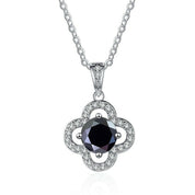 1.0 Ct Diamond Clover Pendant Necklace-Evani Naomi Jewelry