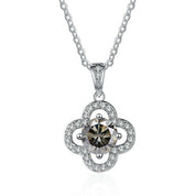 1.0 Ct Diamond Clover Pendant Necklace-Evani Naomi Jewelry