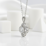 1.0 Ct Diamond Birthstone Clover Pendant Necklace-Evani Jewelry