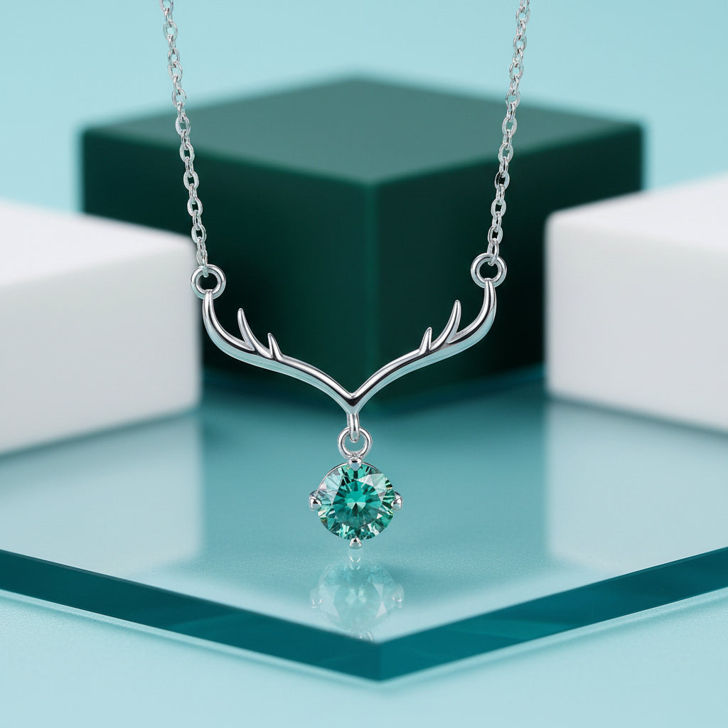 1.0 Ct Diamond Deer Pendant Necklace-Evani Jewelry