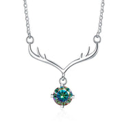 1.0 Ct Diamond Deer Pendant Necklace-Evani Naomi Jewelry
