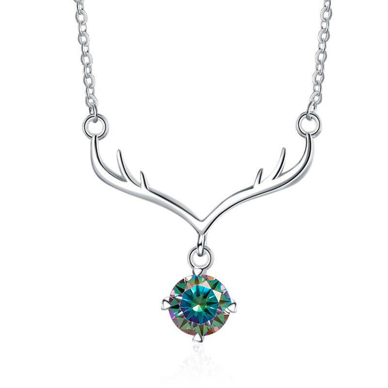1.0 Ct Diamond Deer Pendant Necklace-Evani Naomi Jewelry