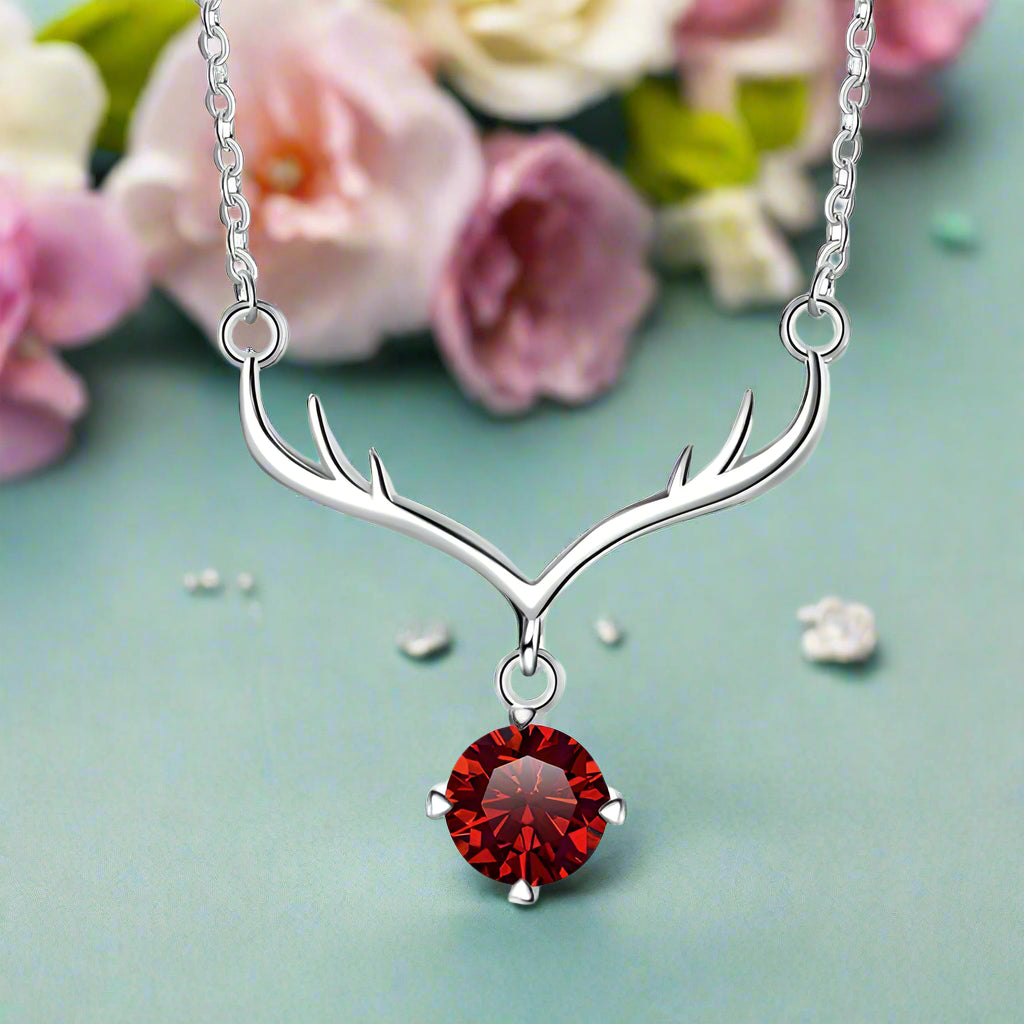 1.0 Ct Diamond Deer Pendant Necklace-Evani Naomi Jewelry