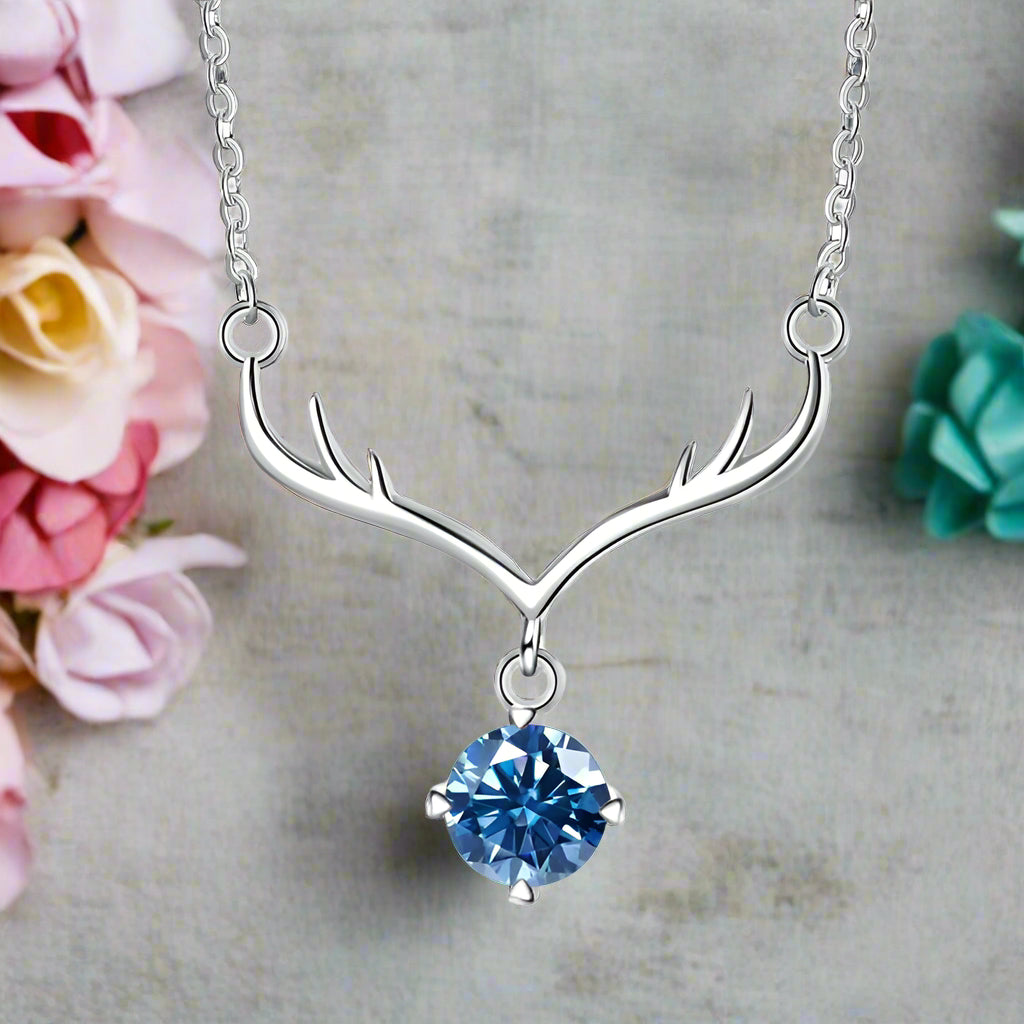 1.0 Ct Diamond Deer Pendant Necklace-Evani Naomi Jewelry