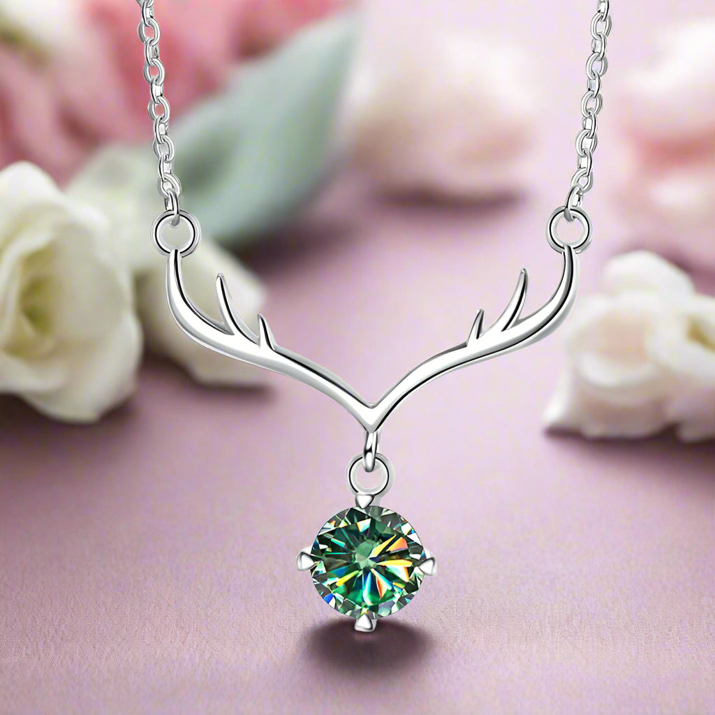 1.0 Ct Diamond Deer Pendant Necklace-Evani Naomi Jewelry