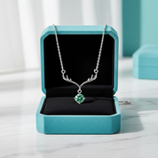 1.0 Ct Peridot Birthstone Deer Pendant Necklace-Evani Jewelry