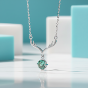 1.0 Ct Peridot Birthstone Deer Pendant Necklace-Evani Jewelry