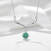 1.0 Ct Peridot Birthstone Deer Pendant Necklace-Evani Jewelry