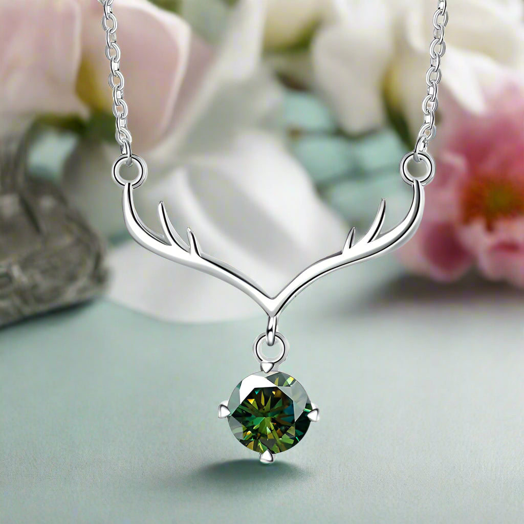 1.0 Ct Diamond Deer Pendant Necklace-Evani Naomi Jewelry