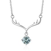 1.0 Ct Diamond Deer Pendant Necklace-Evani Naomi Jewelry