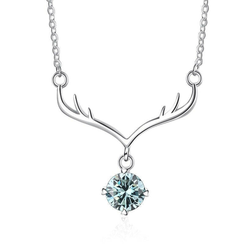 1.0 Ct Diamond Deer Pendant Necklace-Evani Naomi Jewelry