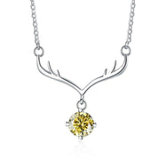 1.0 Ct Diamond Deer Pendant Necklace-Evani Naomi Jewelry