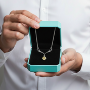 1.0 Ct Deer Topaz and Citrine Pendant Necklace