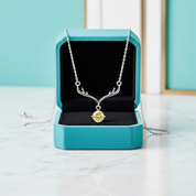 1.0 Ct Deer Topaz and Citrine Pendant Necklace
