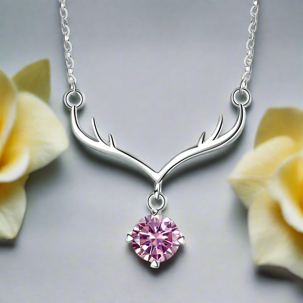 1.0 Ct Diamond Deer Pendant Necklace-Evani Naomi Jewelry