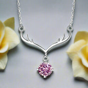 1.0 Ct Diamond Deer Pendant Necklace-Evani Naomi Jewelry