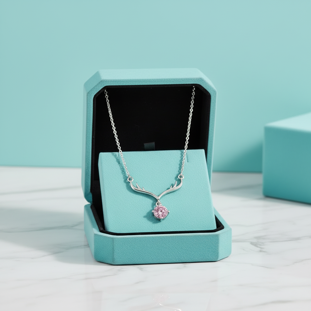1.0 Ct Deer Tourmaline Birthstone Pendant Necklace - Evani Naomi Jewelry