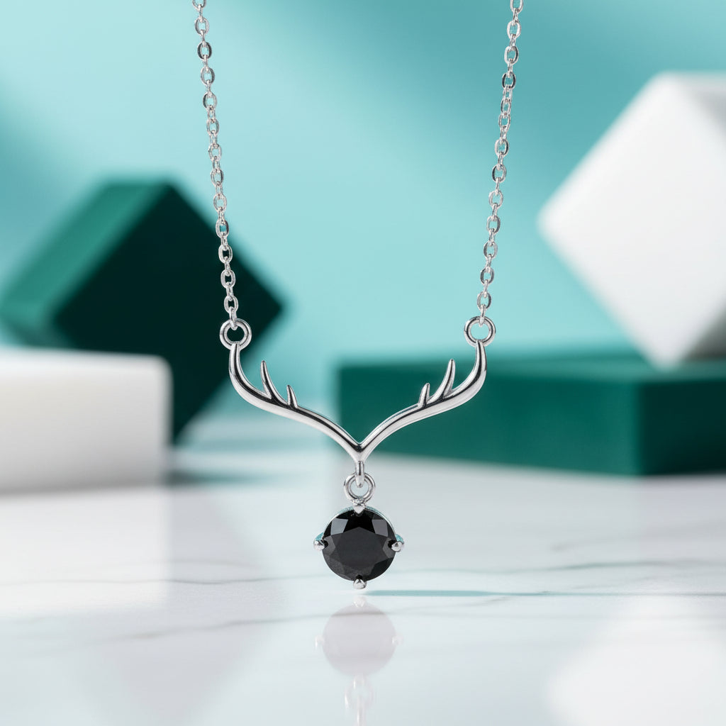 1.0 Ct Diamond Deer Pendant Necklace-Evani Jewelry