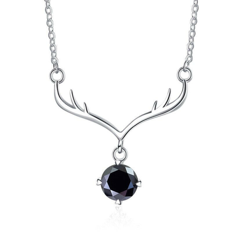 1.0 Ct Diamond Deer Pendant Necklace-Evani Naomi Jewelry