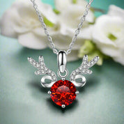 1.0 Ct Diamond Elk Pendant Necklace-Evani Naomi Jewelry