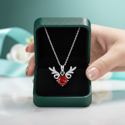 1.0 Ct Red Elk Pendant Necklace