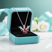 1.0 Ct Red Elk Pendant Necklace-Evani Jewelry