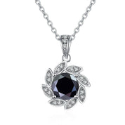 1.0 Ct Diamond Flower Pendant Necklace-Evani Naomi Jewelry