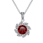 1.0 Ct Diamond Flower Pendant Necklace-Evani Naomi Jewelry