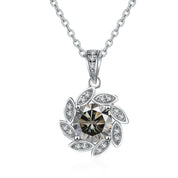 1.0 Ct Diamond Flower Pendant Necklace-Evani Naomi Jewelry