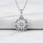 1.0 Ct Diamond Option Flower Pendant Necklace
