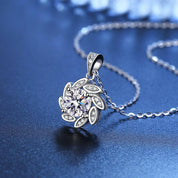 1.0 Ct Diamond Flower Pendant Necklace-Evani Naomi Jewelry