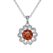 1.0 Ct Diamond Flower Shaped Necklace-Evani Naomi Jewelry